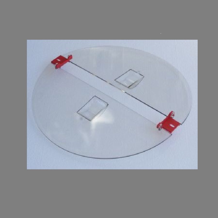 Coppia di semicoperchi in policarbonato trasparente per smielatore 520 mm