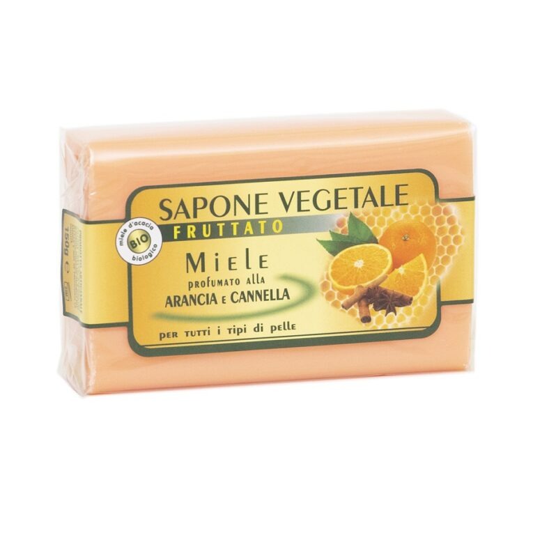 Sapone vegetale miele, arancia e cannella 150 g