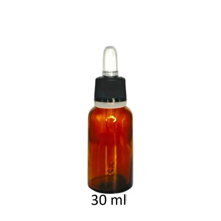 Vasetto tondo in vetro da 30 ml completo di contagocce