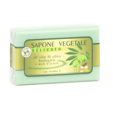 Sapone vegetale all'olio di oliva biologico e miele d'acacia 150 g