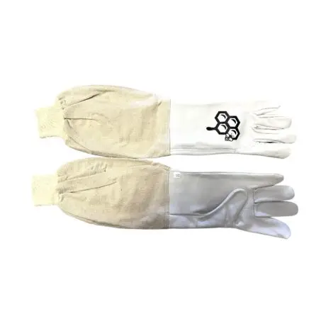 Guanti da apicoltore in pelle professionali con manica lunga in cotone