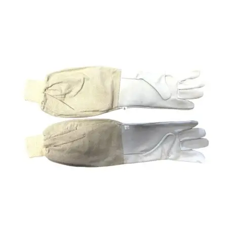Guanti da apicoltore in pelle professionali con manica lunga in cotone