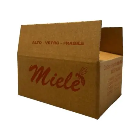 Scatola in cartone per 6 vasi di miele da 500 g (390 ml)