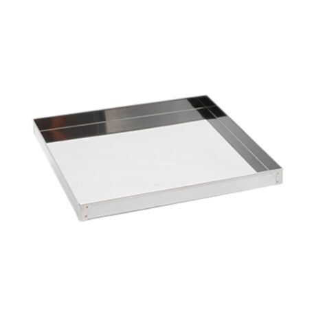 Vassoio in acciaio inox 43x50 cm per carrello porta-melari