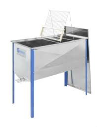 Banco per disopercolare Giordan in acciaio inox 50x120 cm