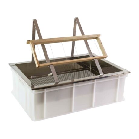Banco disopercolatore da tavolo in inox con vasca in plastica 60x40x18 cm