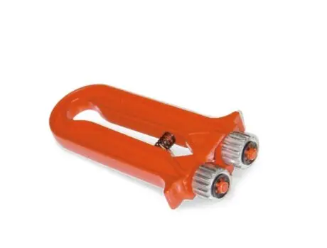 Zigrinatore per filo dei telaini con manico in plastica, Lega