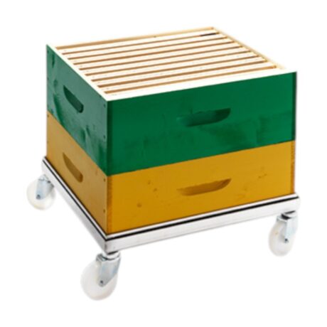Carrello porta-melari in acciaio inox 43x50 cm con vassoio e 4 ruote