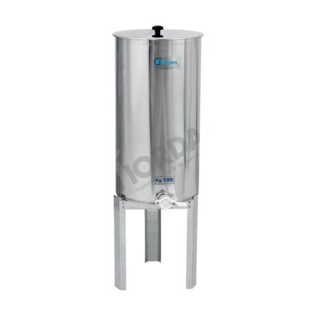 Maturatore Giordan in acciaio inox da 100 kg con coperchio e rubinetto
