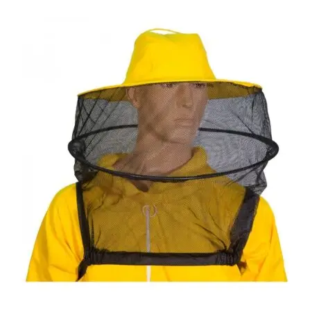 Maschera rotonda a cappello in tulle per apicoltore