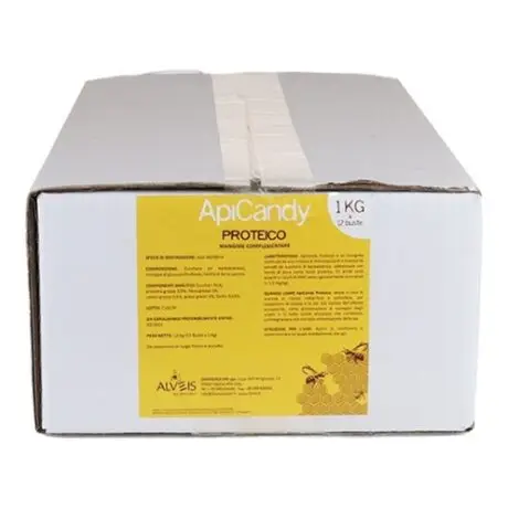 Candito ApiCandy Proteico per api, scatola da 12 kg in 12 buste da 1 kg